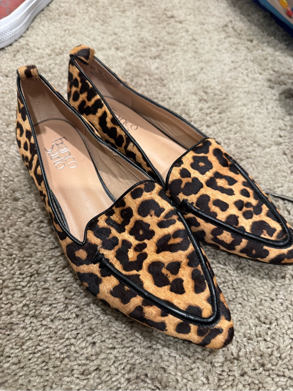 Franco Sarto Leopard Print Pointed Toe Flats